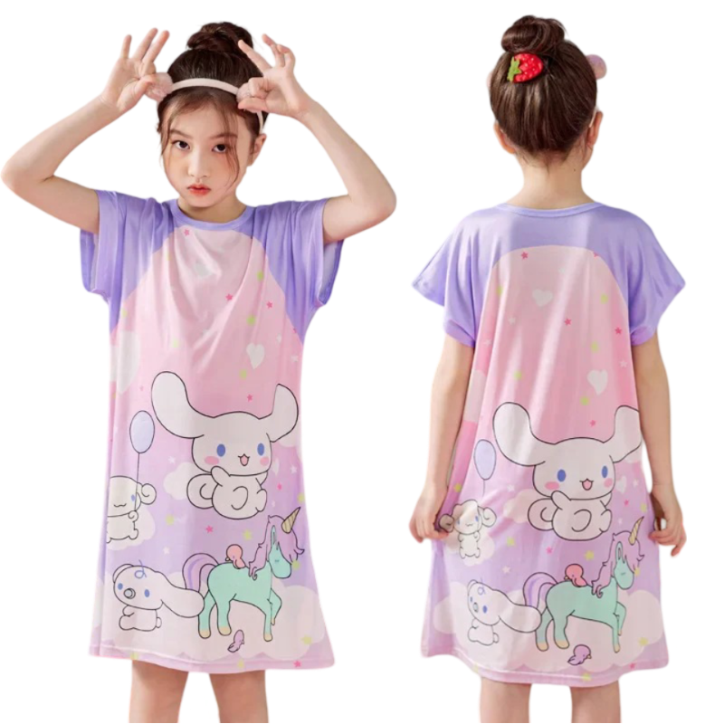 Kawaii Sanrio Cinnamoroll Short Sleeve Sleepwear Pajama