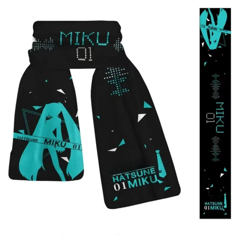 Anime Kawaii Hatsune Miku Printed Winter Warm Scarf 