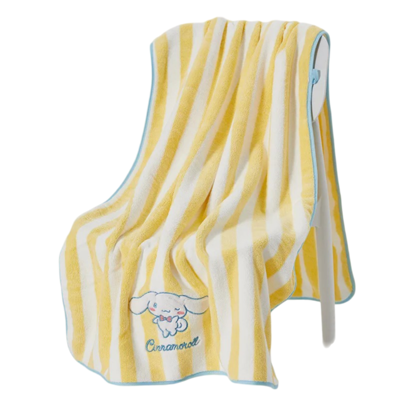 Cartoon Sanrio Cinnamoroll Striped Bath Towel 