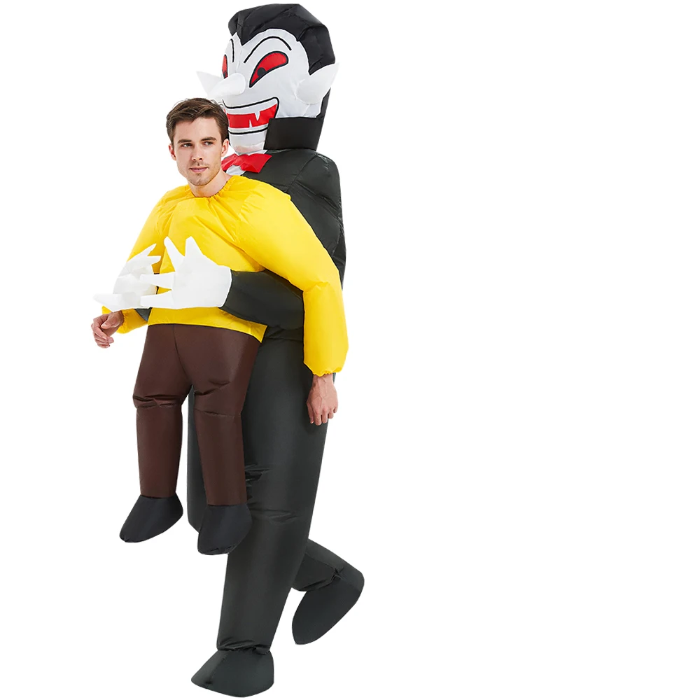 Cartoon Adult Scary Ghost Evil Witch Inflatable Cosplay Costume 