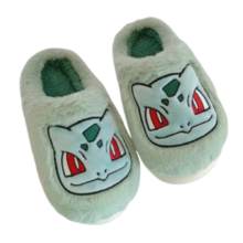 Kawaii Cartoon Pokémon Bulbasaur Warm Plush Slipper Kawaii Cartoon Pokémon Bulbasaur Warm Plush Slipper