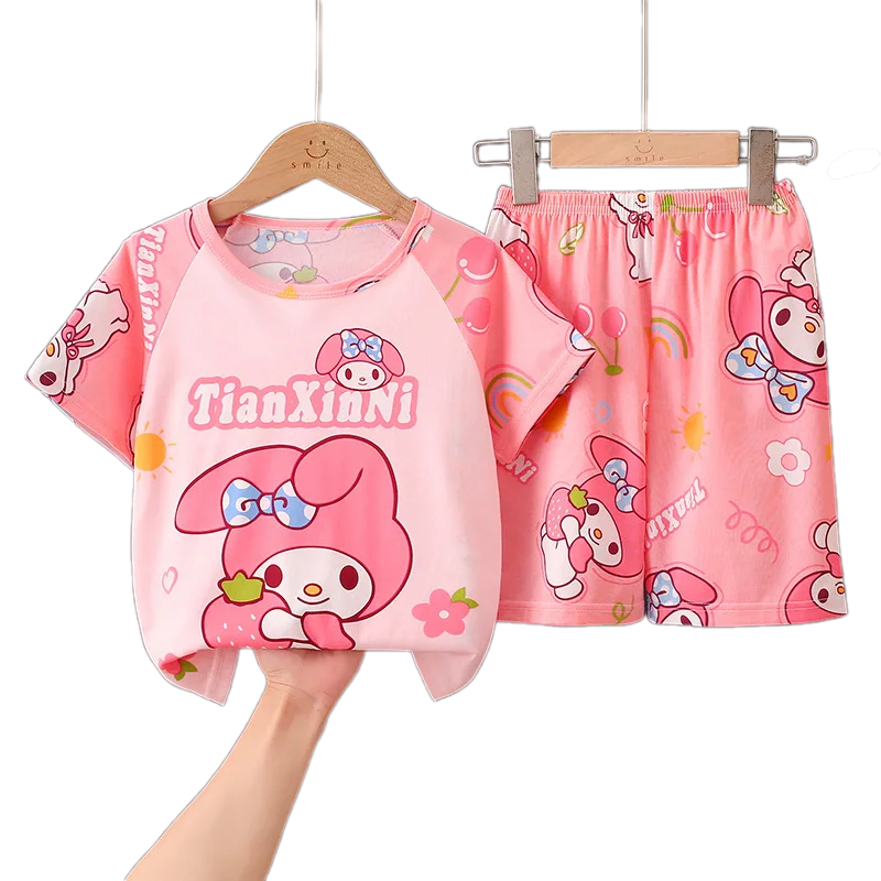 Cartoon Kawaii My Melody Short Sleeve Summer Pajama Set Cartoon Kawaii My Melody Short Sleeve Summer Pajama Set