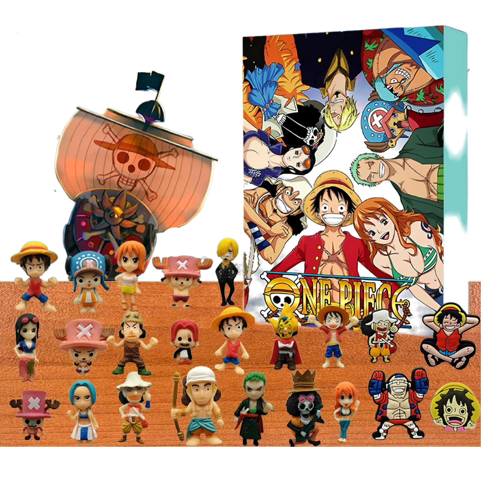 Anime Kawaii One Piece Christmas Advent Calendar 