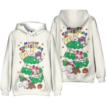 Hello Kitty Fashions Autumn/Winter Clothing For Women Cute Cartoon Hooded Sweatshirt Christmas Party Kawaii Long Sleeved Shirt Hello Kitty Fashions Autumn/Winter Clothing For Women Cute Cartoon Hooded Sweatshirt Christmas Party Kawaii Long Sleeved Shirt