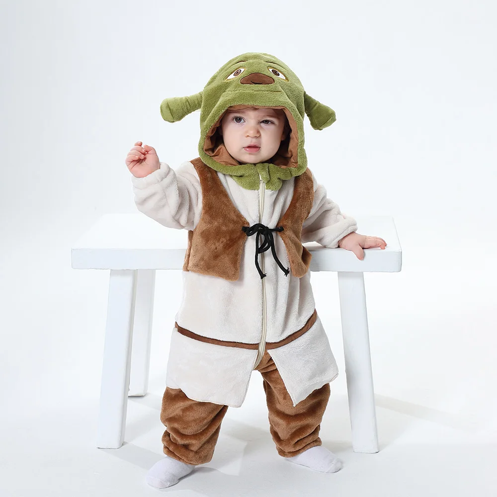 Kawaii Halloween Shrek Baby Kigurumi Onesie Jumpsuit 