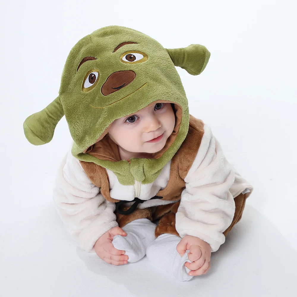 Kawaii Halloween Shrek Baby Kigurumi Onesie Jumpsuit 