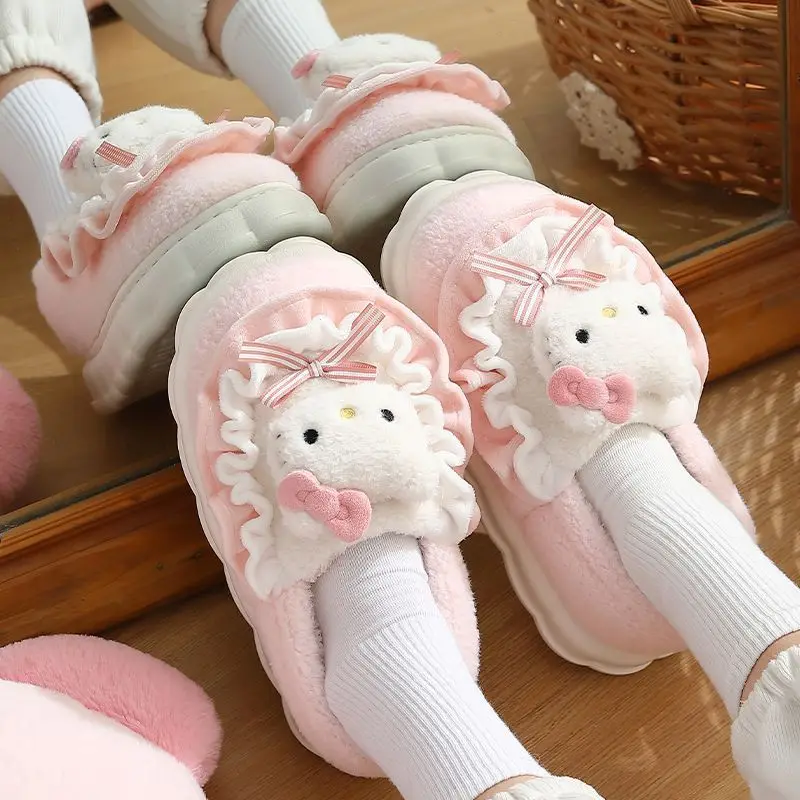 Sanrio Kawaii Hello Kitty Winter Cotton Slipper Sanrio Kawaii Hello Kitty Winter Cotton Slipper