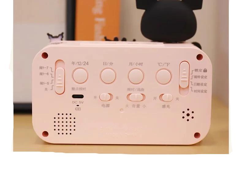 Kawaii Cartoon Sanrio Kuromi Electronic Alarm Clock Kawaii Cartoon Sanrio Kuromi Electronic Alarm Clock