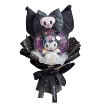 Kawaii Sanrio Cartoon Kuromi Bobo Black Plush Bouquet Kawaii Sanrio Cartoon Kuromi Bobo Black Plush Bouquet