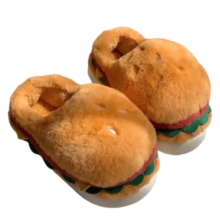 Kawaii Cartoon Burger Winter Plush Slipper Kawaii Cartoon Burger Winter Plush Slipper