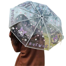 Kawaii Sanrio Kuromi Transparent Umbrella Kawaii Sanrio Kuromi Transparent Umbrella