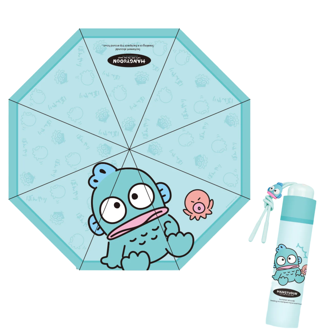 Cartoon Kawaii Hangyodon Printing Umbrella 