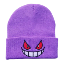 Kawaii Cartoon Pokemon Gengar Wool Embroidery Knitted Hat Kawaii Cartoon Pokemon Gengar Wool Embroidery Knitted Hat