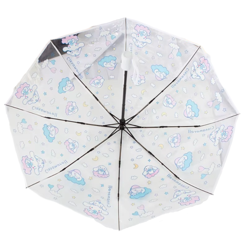 Kawaii Sanrio Cartoon Cinnamoroll Printing Transparent Umbrella