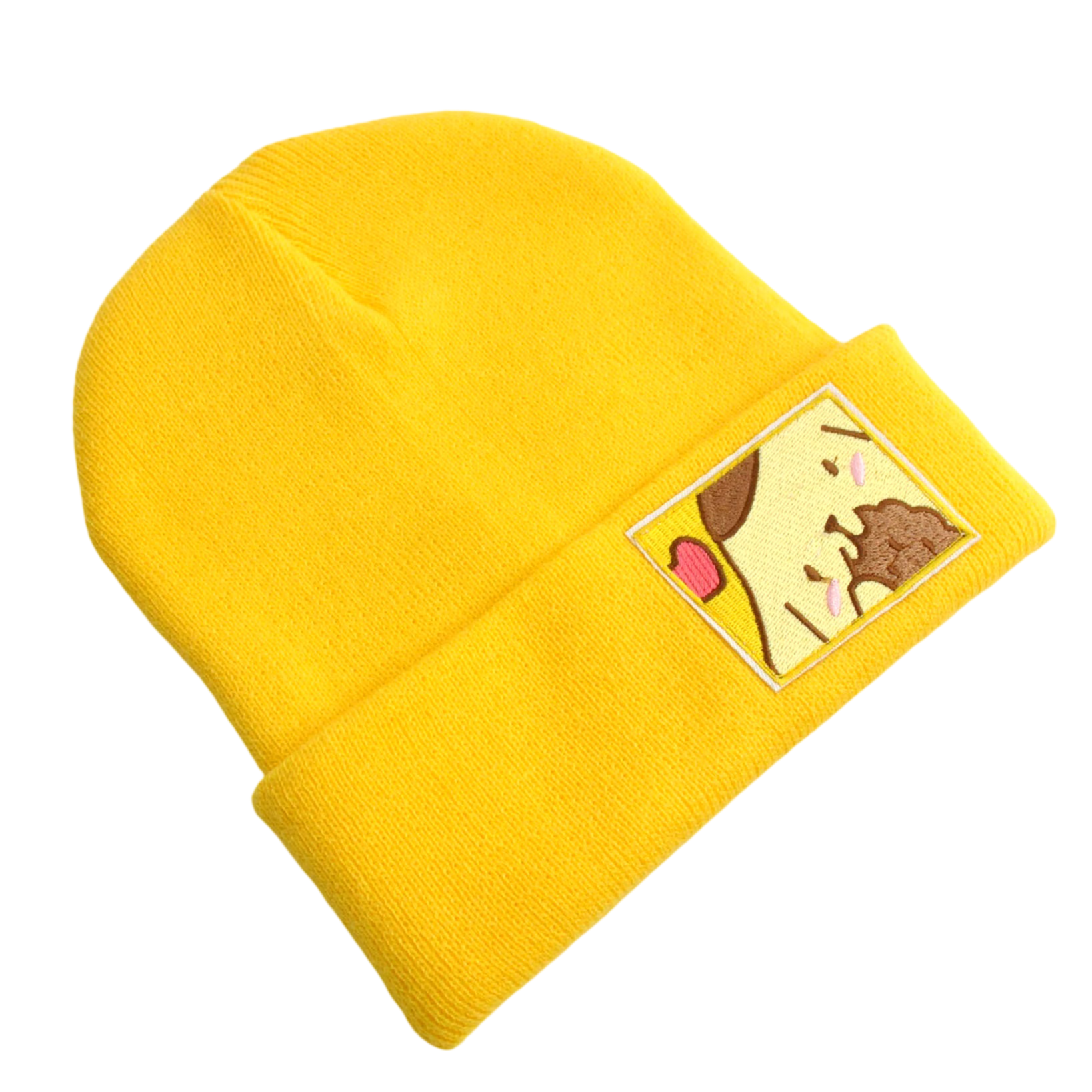 Kawaii Cartoon Sanrio Pompompurin Embroidery Beanie