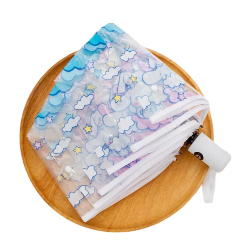 Kawaii Sanrio Cartoon Cinnamoroll Printing Transparent Umbrella