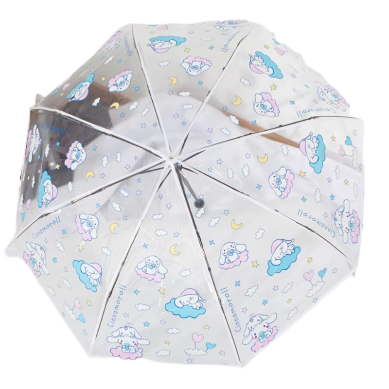 Kawaii Sanrio Cartoon Cinnamoroll Printing Transparent Umbrella