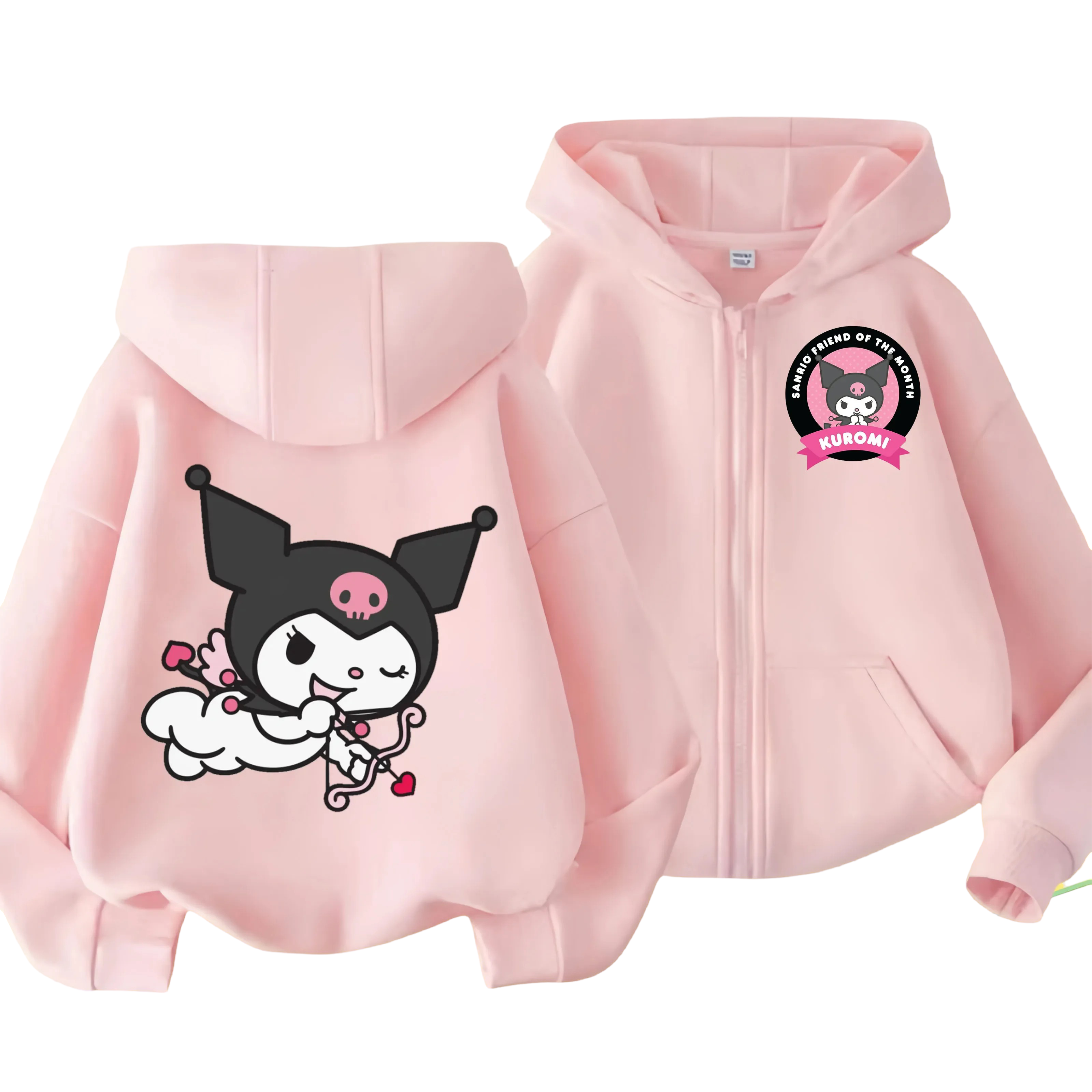 Kawaii Cartoon Kuromi Zipper Hoodie 