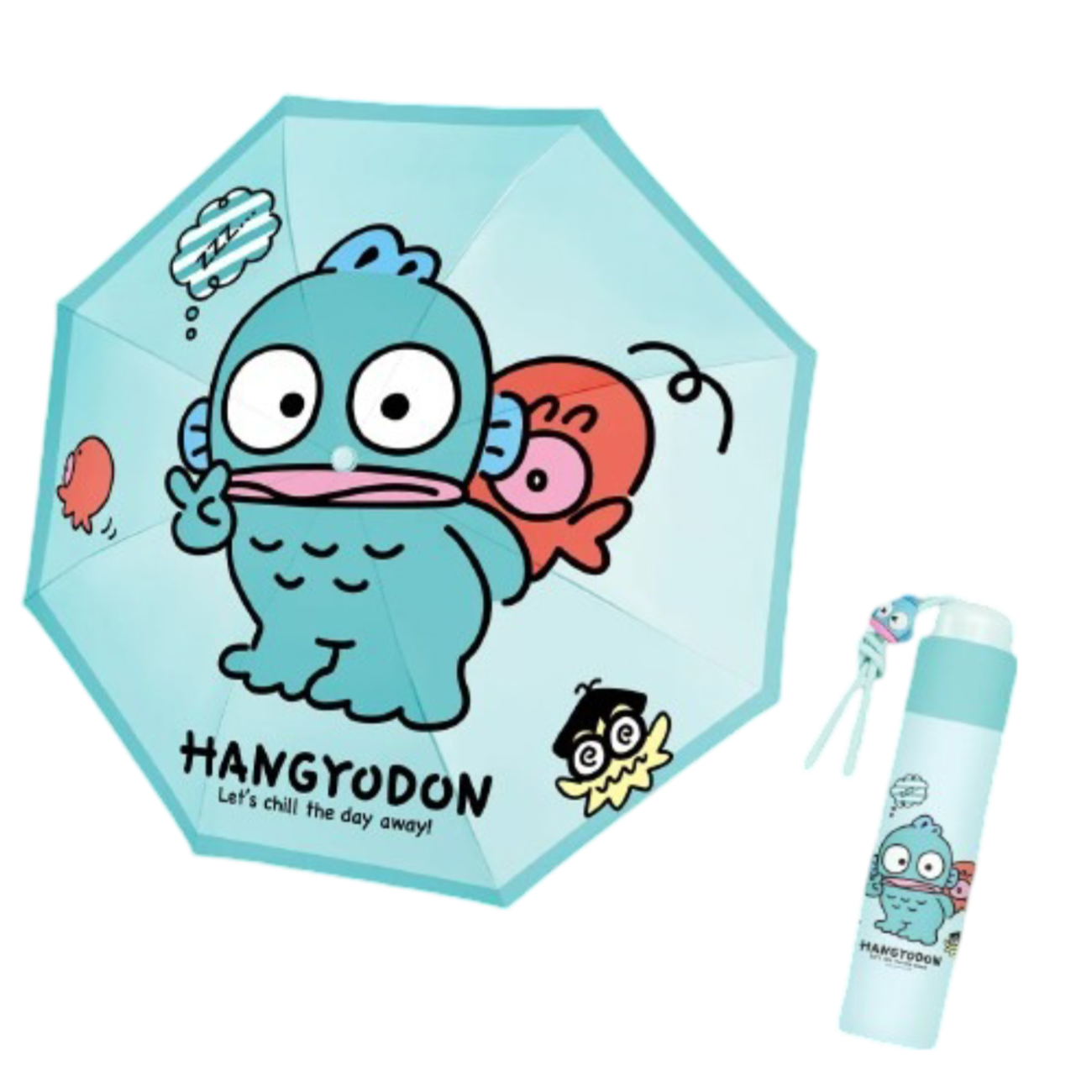 Cartoon Kawaii Hangyodon Printing Umbrella 
