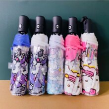 HelloKitty Kuromi Cinnamoroll Kawaii Transparent Folding Umbrella HelloKitty Kuromi Cinnamoroll Kawaii Transparent Folding Umbrella
