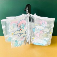 HelloKitty Kuromi Cinnamoroll Kawaii Transparent Folding Umbrella HelloKitty Kuromi Cinnamoroll Kawaii Transparent Folding Umbrella