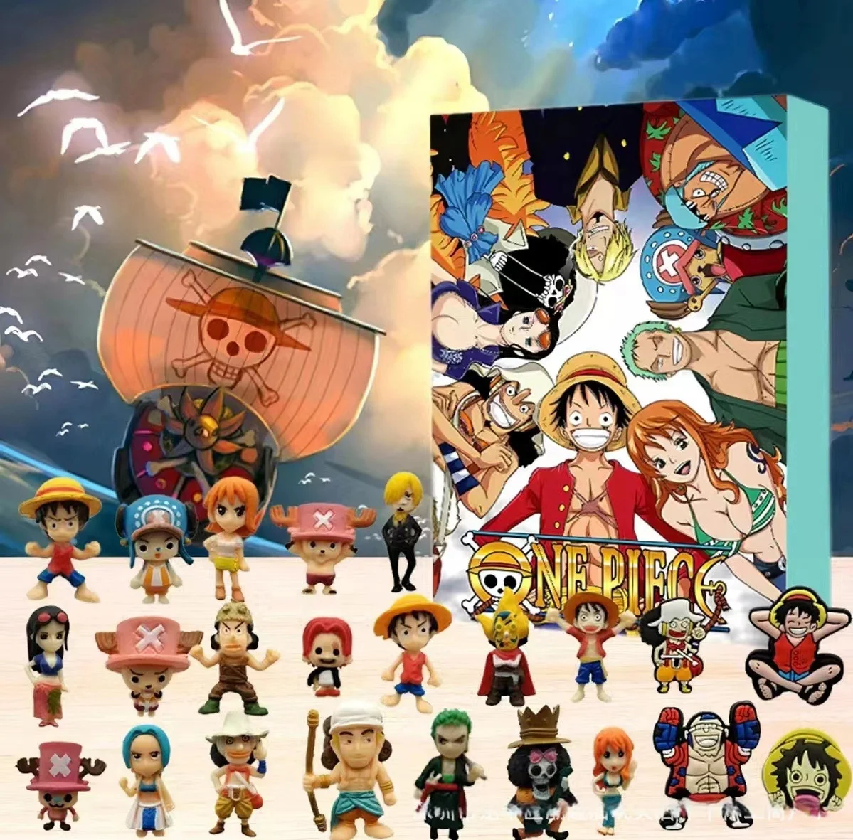 Kawaii Christmas Halloween One Piece Character Advent Calendar Box 