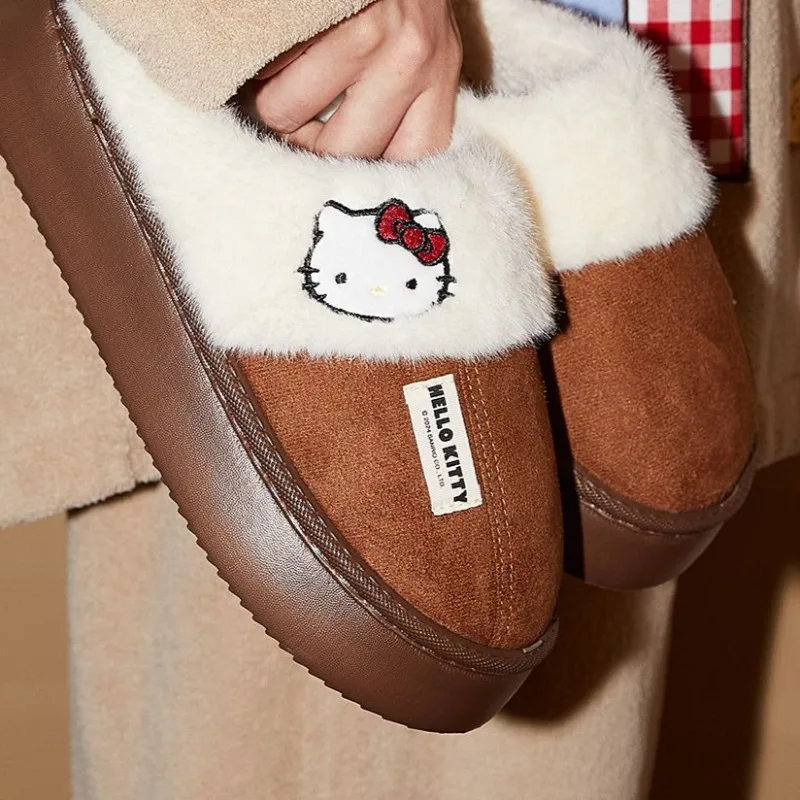 Sanrio Kawaii Cartoon Hello Kitty Plush Slipper