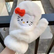 Hello Kitty Gloves Sanrio Amime Plush Gloves Cute Cartoon Keep Warm Glove Outdoor Activity Windproof Riding Girl Christmas Gifts Hello Kitty Gloves Sanrio Amime Plush Gloves Cute Cartoon Keep Warm Glove Outdoor Activity Windproof Riding Girl Christmas Gifts