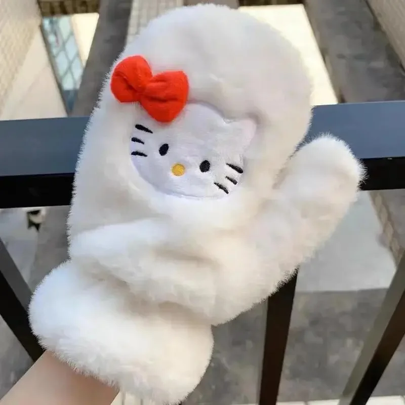 Sanrio Kawaii Cartoon Hello Kitty Plush Gloves Sanrio Kawaii Cartoon Hello Kitty Plush Gloves