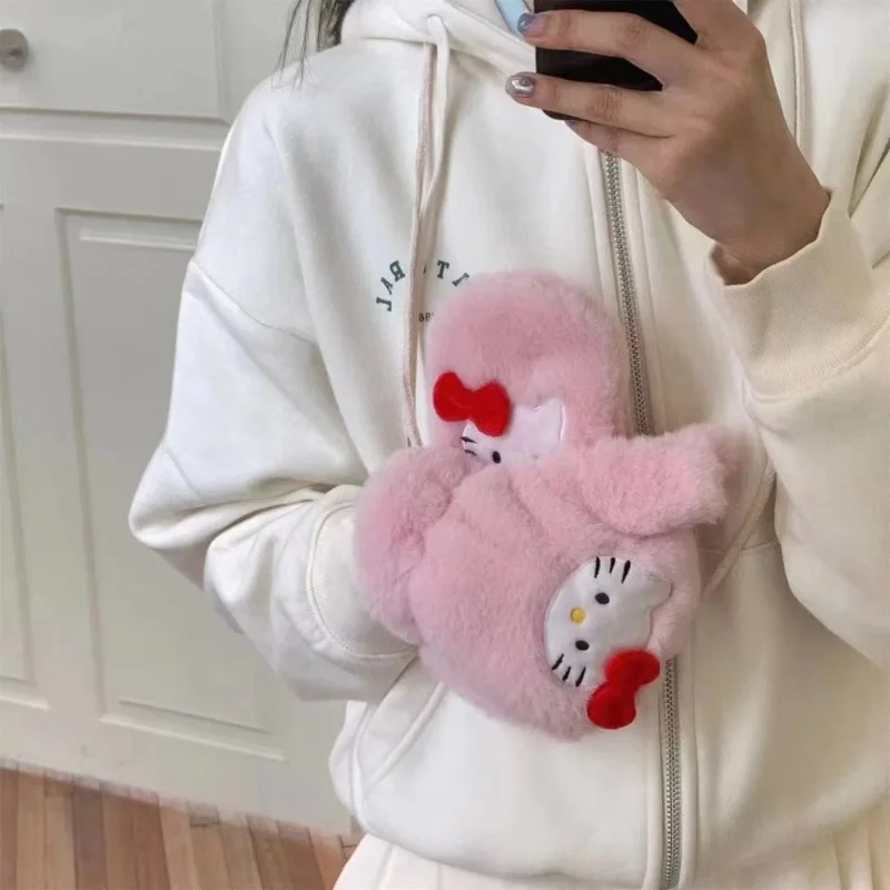 Sanrio Kawaii Cartoon Hello Kitty Plush Gloves Sanrio Kawaii Cartoon Hello Kitty Plush Gloves