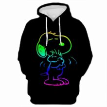 Cartoon Kawaii Snoopy Long Sleeve Black Hoodie Cartoon Kawaii Snoopy Long Sleeve Black Hoodie