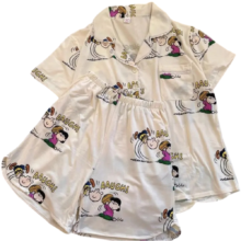 Kawaii Cartoon Charlie Brown And Lucy Van Pelt Pajamas Set Kawaii Cartoon Charlie Brown And Lucy Van Pelt Pajamas Set