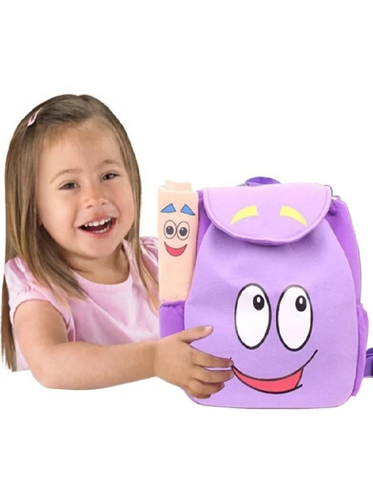 Kawaii Cartoon Dora Explorer Backpack With Map