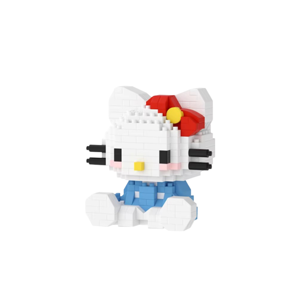 Kawaii Cartoon Hello Kitty Sanrio Building Blocks 