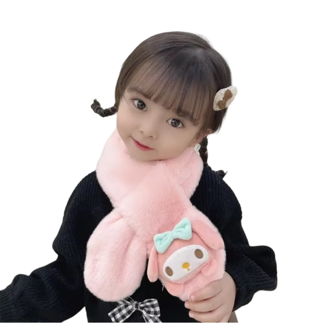 Kawaii Sanrio My Melody Children Flannel Scarf