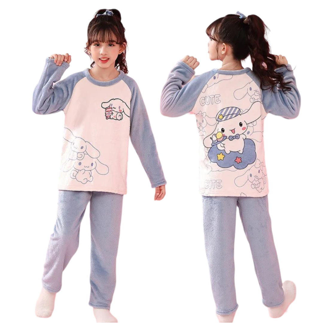 Kawaii Cartoon Cinnamoroll Long Sleeve Children Pajama Set Kawaii Cartoon Cinnamoroll Long Sleeve Children Pajama Set