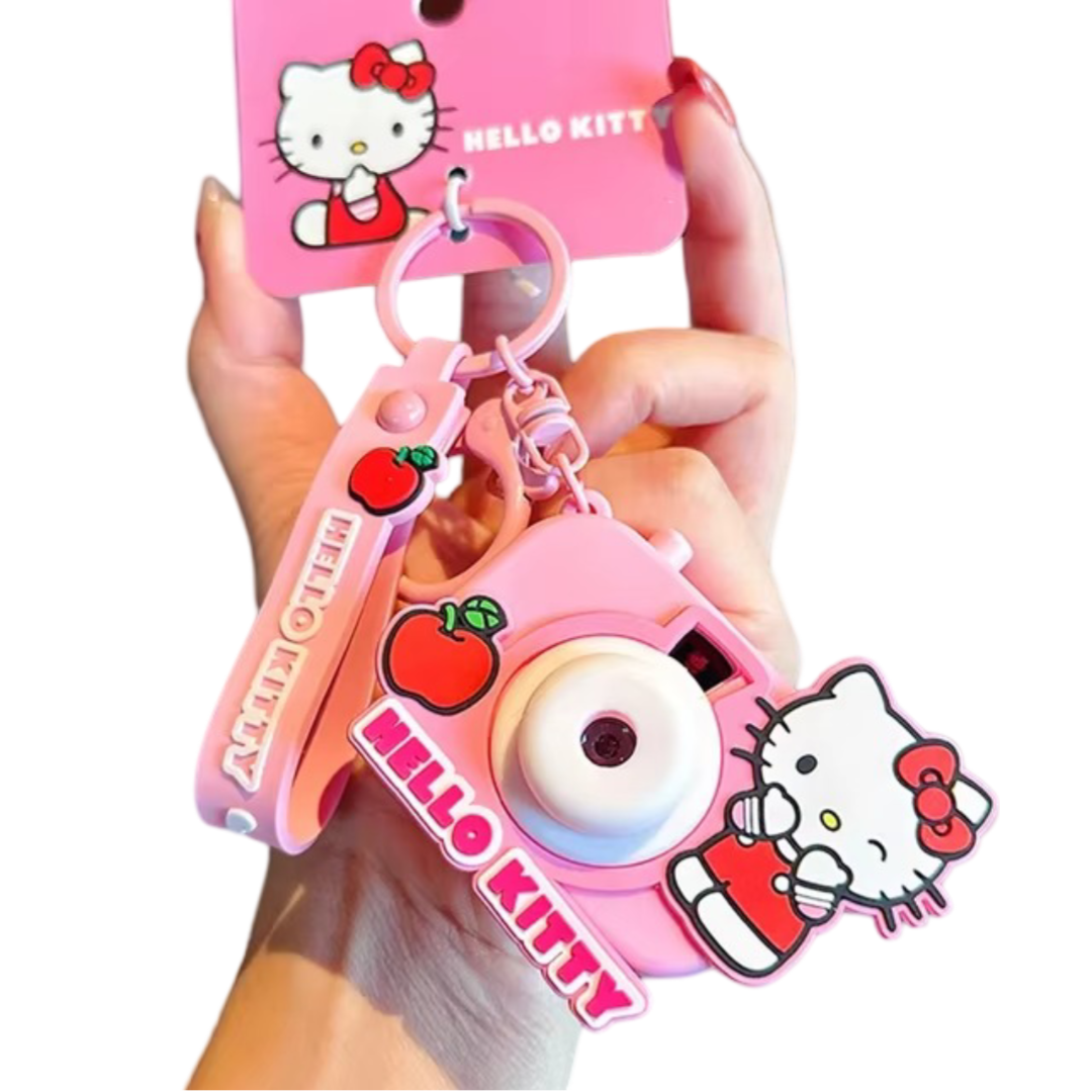 Sanrio Kawaii Hello Kitty Projection Camera With Keychain 