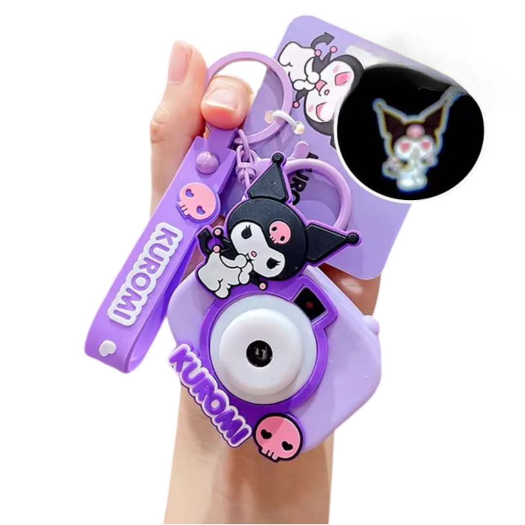 Sanrio Kawaii Kuromi Projection Camera With Keychain
