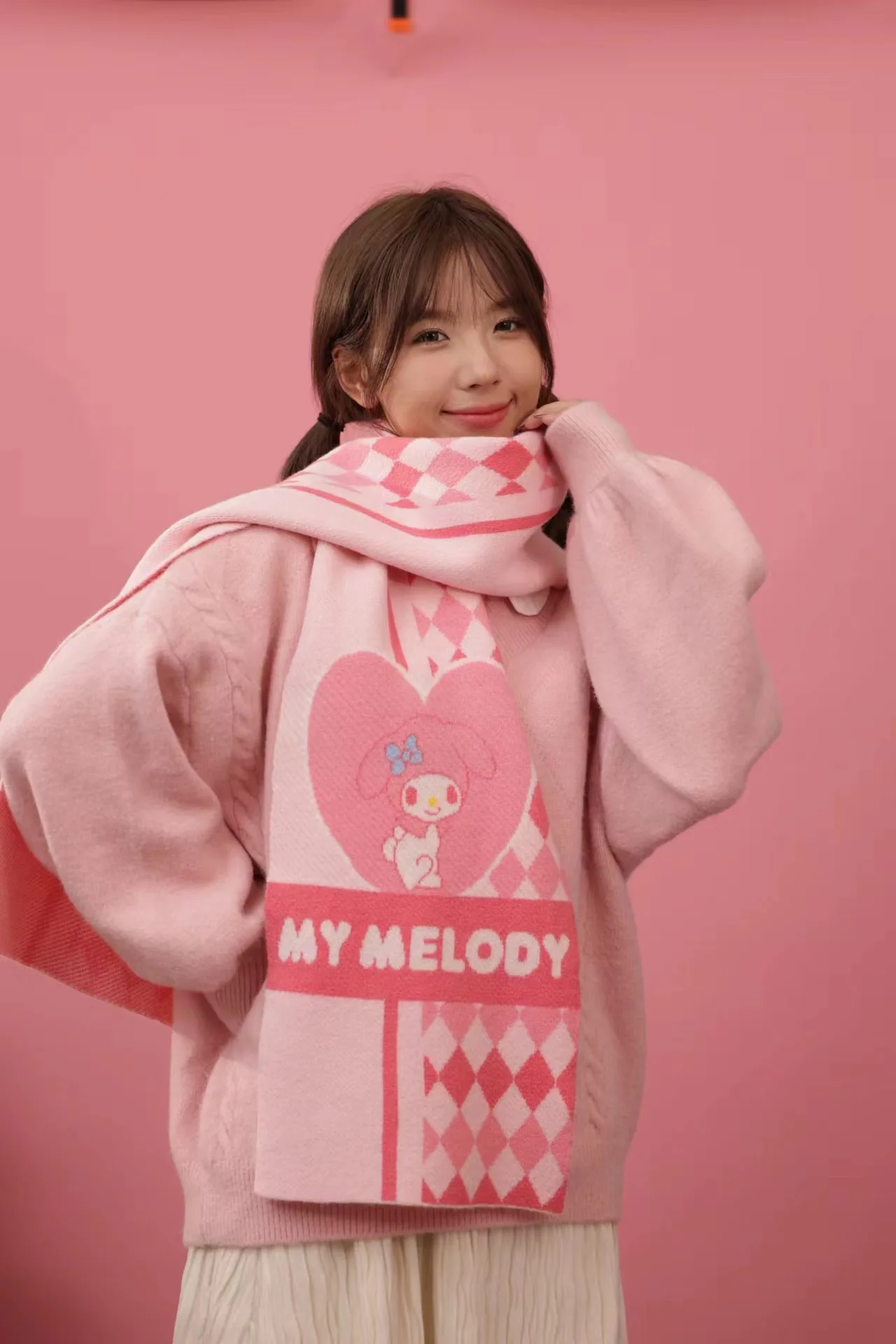 Sanrio Kawaii Cartoon My Melody Winter Scarf