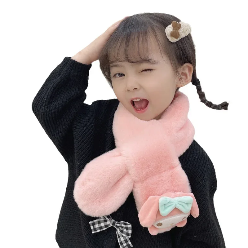 Kawaii Sanrio My Melody Children Flannel Scarf