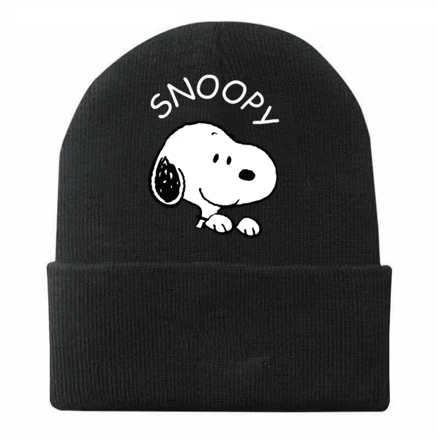 Kawaii Cartoon Snoopy Winter Black Hat 