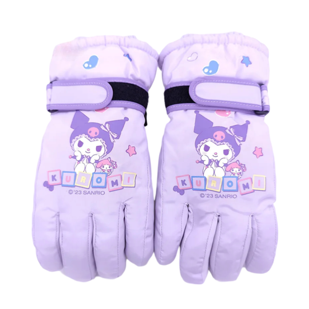Kawaii Cartoon Sanrio Kuromi Winter Gloves