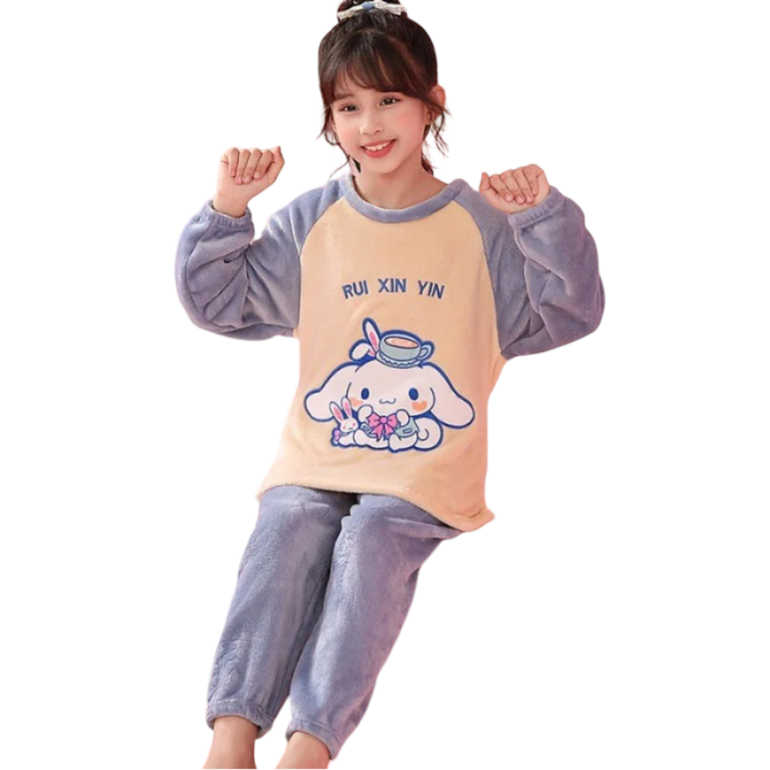 Kawaii Sanrio Cartoon Cinnamoroll Children Pajama Set 