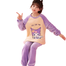 Kawaii Sanrio Cartoon Kuromi Children Pajama Set Kawaii Sanrio Cartoon Kuromi Children Pajama Set