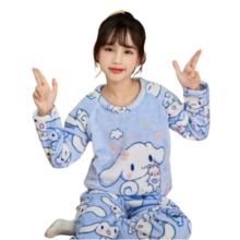 Kawaii Cartoon Sanrio Cinnamoroll Children Plush Pajama Set Kawaii Cartoon Sanrio Cinnamoroll Children Plush Pajama Set