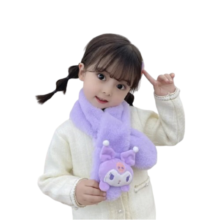 Kawaii Sanrio Kuromi Children Flannel Scarf Kawaii Sanrio Kuromi Children Flannel Scarf