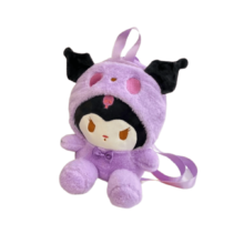 Cartoon Kawaii Sanrio Kuromi Plush Backpack Cartoon Kawaii Sanrio Kuromi Plush Backpack