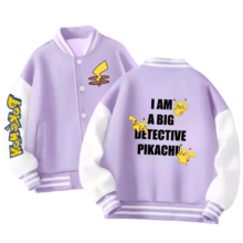 Pokemon Pikachu Kawaii Baseball Jacket Pokemon Pikachu Kawaii Baseball Jacket