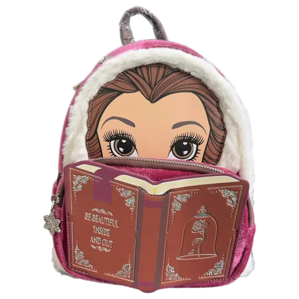 Kawaii Anime Beauty And The Beast Plush Belle Princess Backpack