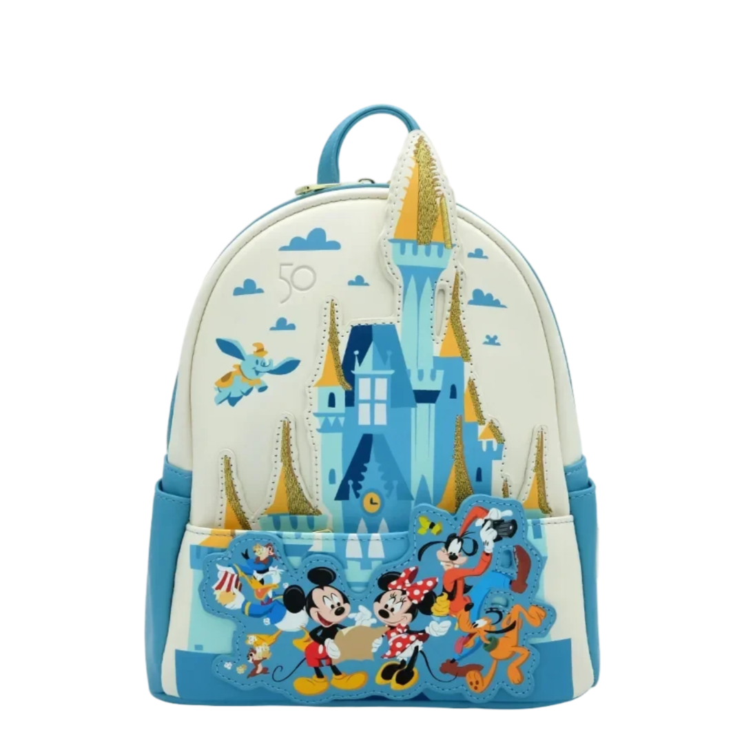 Kawaii Cartoon Loungefly Mini Castle Mickey Friends Backpack